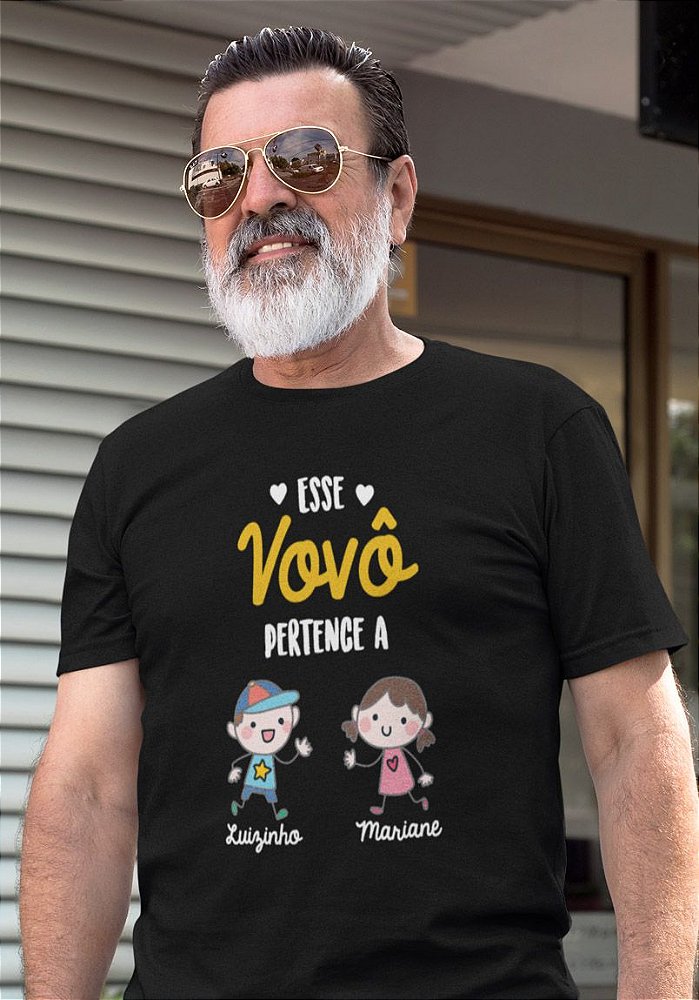 Camiseta Esse Vovô Pertence (Personalizada) - Funnyquito Camisetas