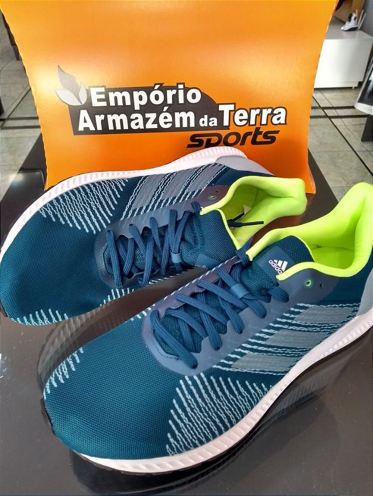 tenis adidas azul com verde