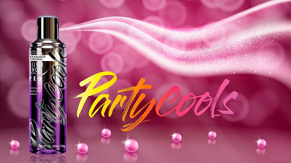 Iluminador corporal - Party Cools - 70 ml - Prata - BLESSED STORE
