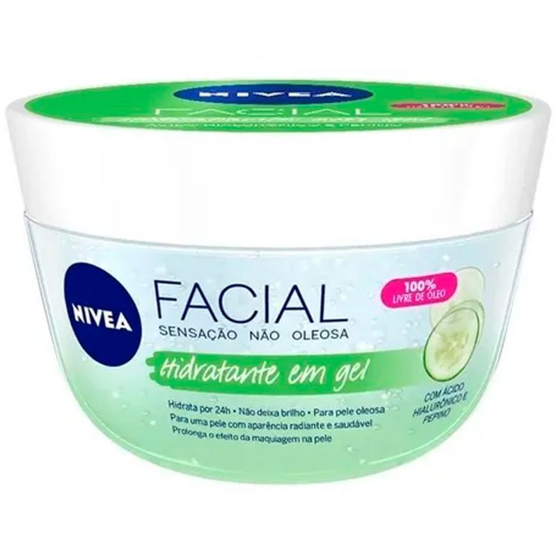 Creme Hidratante Facial Nivea Em Gel Fresh Pepino E Ácido Hialurônico