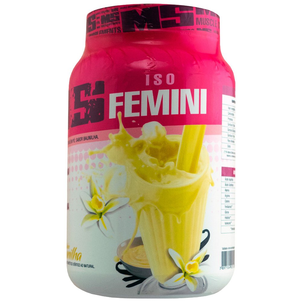 ISO WHEY FEMINI BAUNILHA 900G - Muscle Supplements