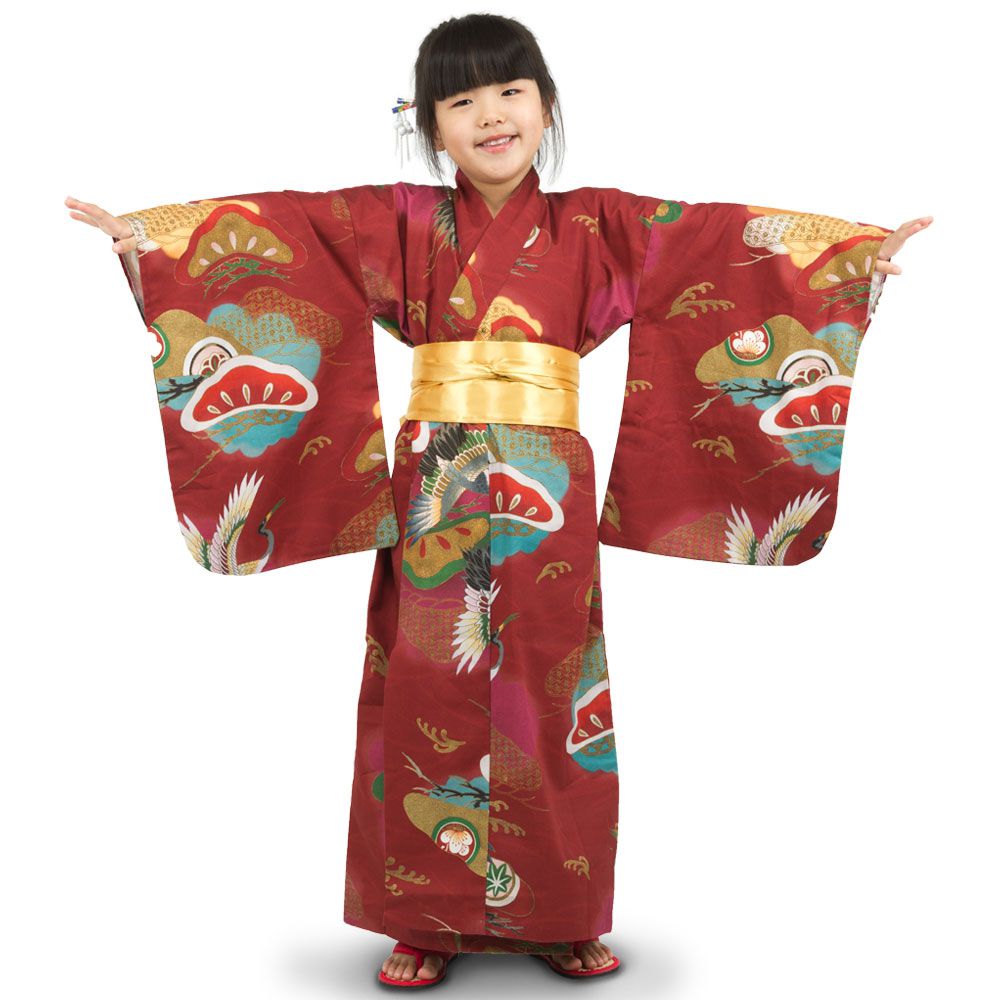 Kimono Infantil Japão/ Hanabi Marrom - Flor de Fogo Kimonos