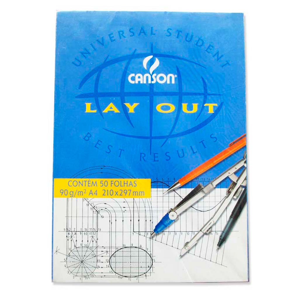 Bloco Papel Canson Layout A4 90gm² 50 Folhas Artistika Loja De Materiais Artísticos Online 0296