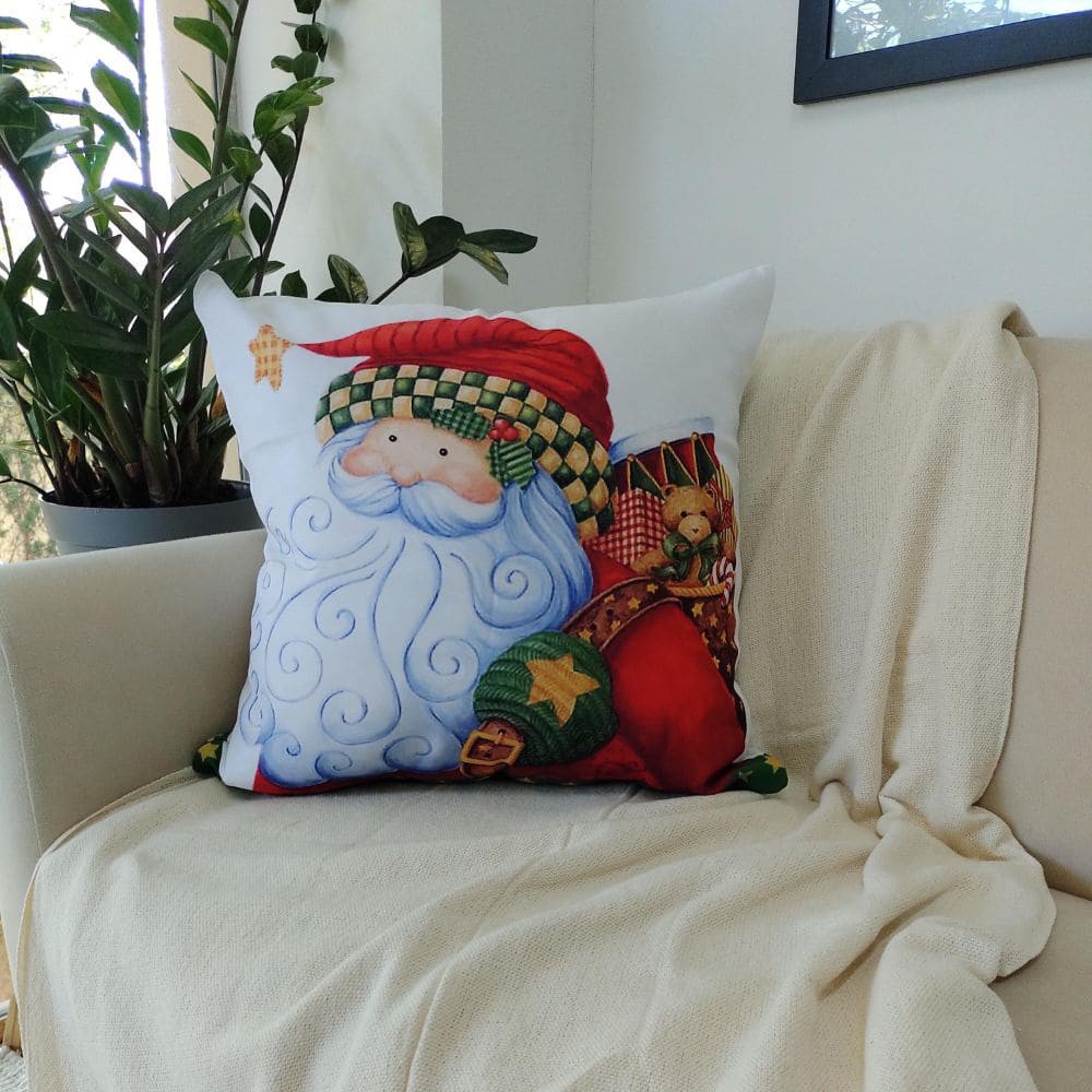 Capa de almofada Natal Papai Noel 45x45 - Casa Coeva | Tapetes, Mantas e  Almofadas Decorativas