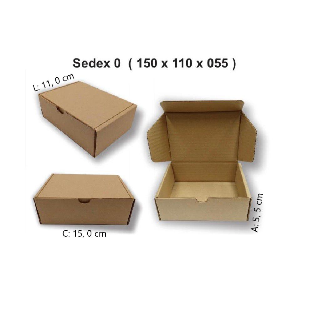 Caixas de Papelão Padrão Sedex para envio correios, 15 x 11 x 5,5cm ...
