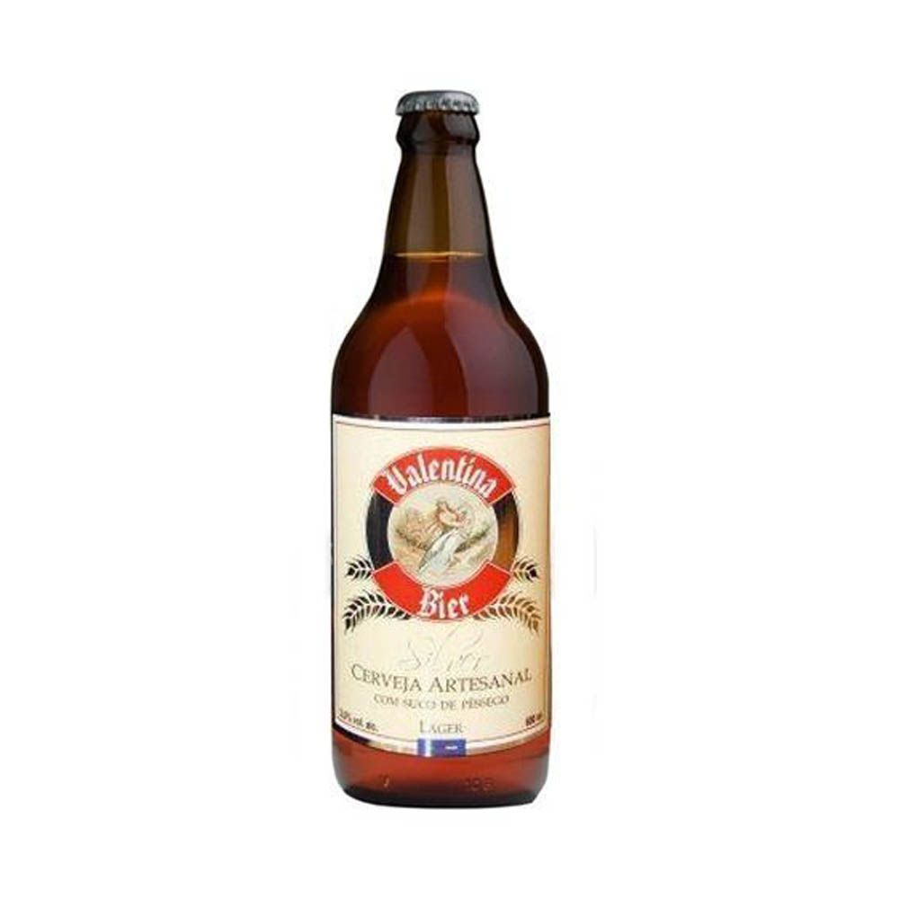 Cerveja Valentina Bier Silver Pêssego 660ml Fruit Beer Família