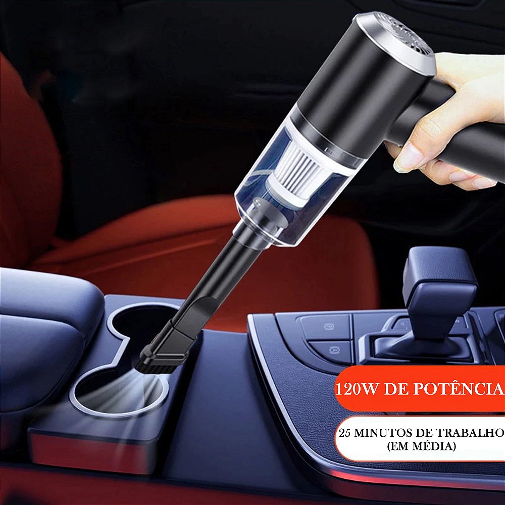 Mini Aspirador De Pó Automotivo Profissional 6000PA 120W - YDTECH