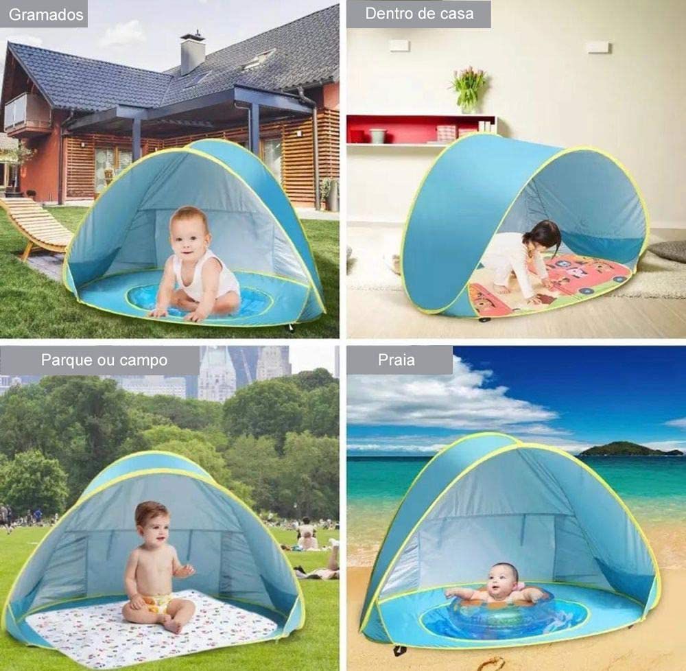 Barraca de Praia e Piscina para Crianças - Azul - 83090 - YDTECH