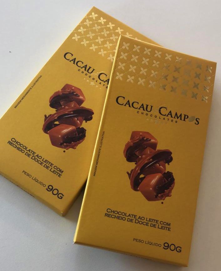 Barra 90g Chocolate ao leite com doce de leite argentino Chocolates