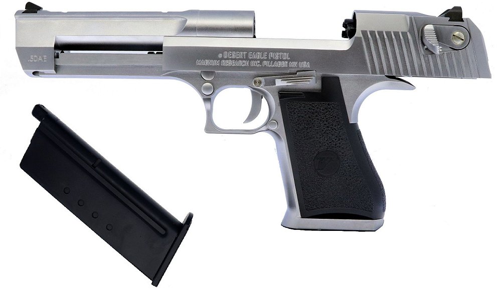 Pistola Airsoft Desert Eagle .50 WE Cybergun GBB 6mm E&G Comércio
