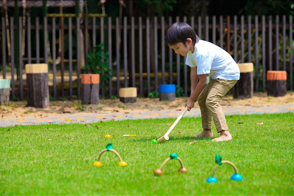 CROQUET PlanToys Brasil Brinquedos Educativos de Madeira Sustentável
