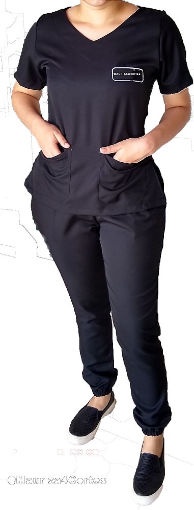 Calça do Scrub Pijama Cirúrgico cor Cinza - 100% Moda Branca