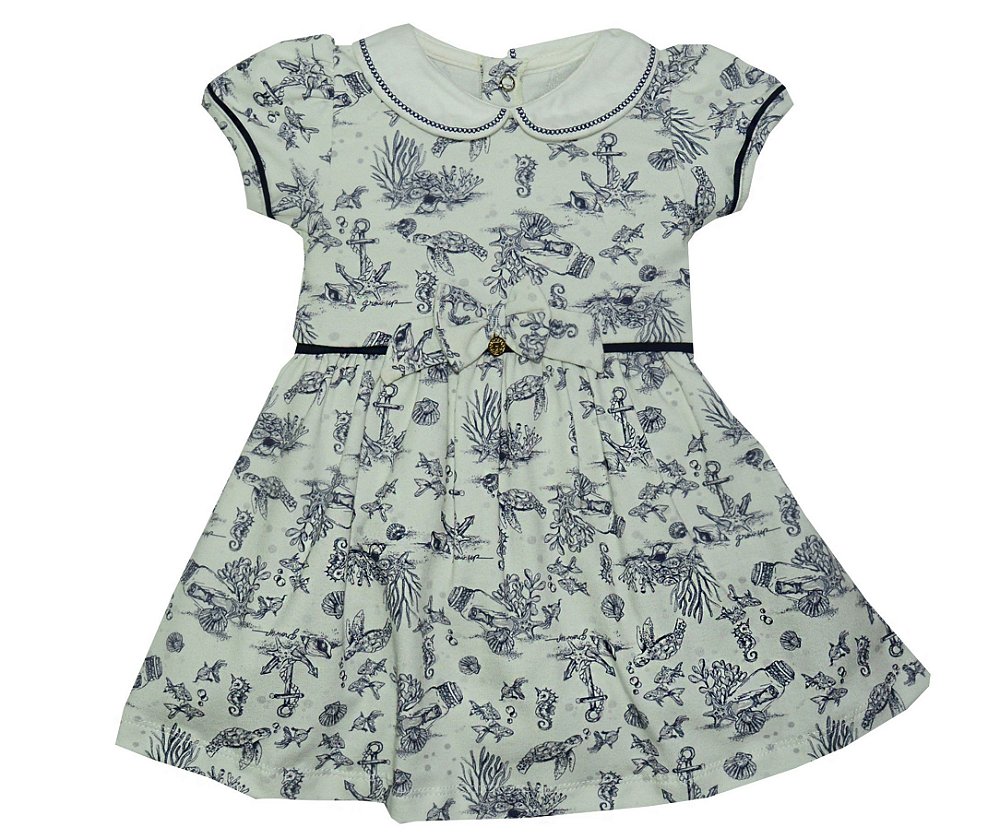 Vestido Body Blue Ocean Creme Growup - Petit Ninos Store Vestido Body Blue Ocean Creme Growup - Petit Ninos Store