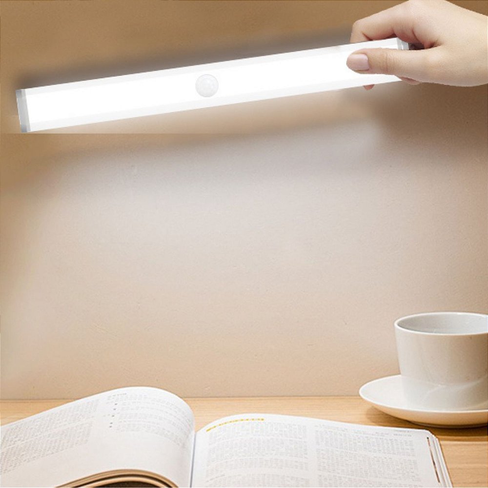 Luminária Lampada Led Sensor Presença Recarregável USB Armário Closet