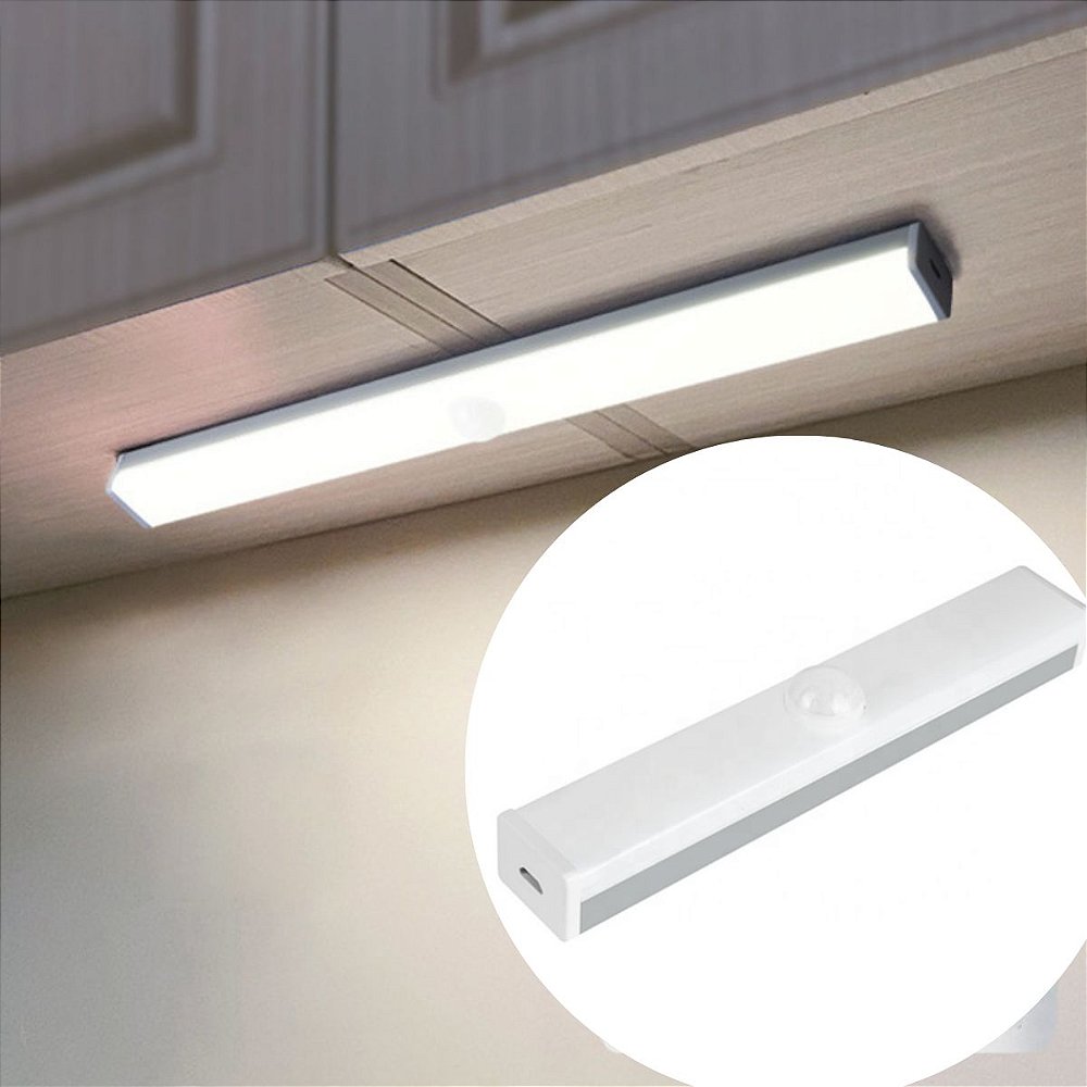 Luminária Lampada Led Sensor Presença Recarregável USB Armário Closet