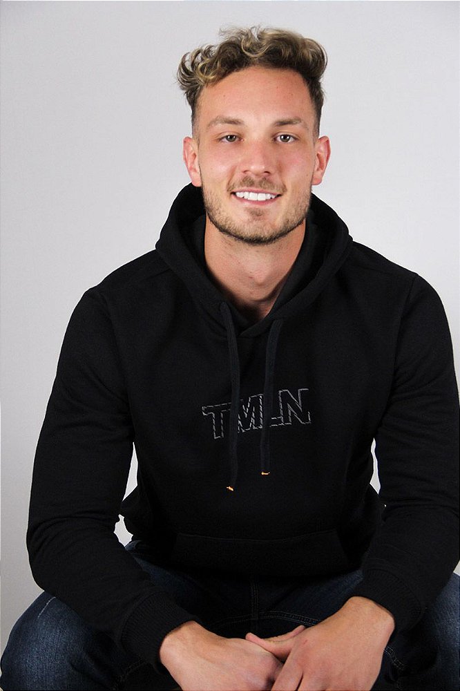 black moletom com capuz boohoo