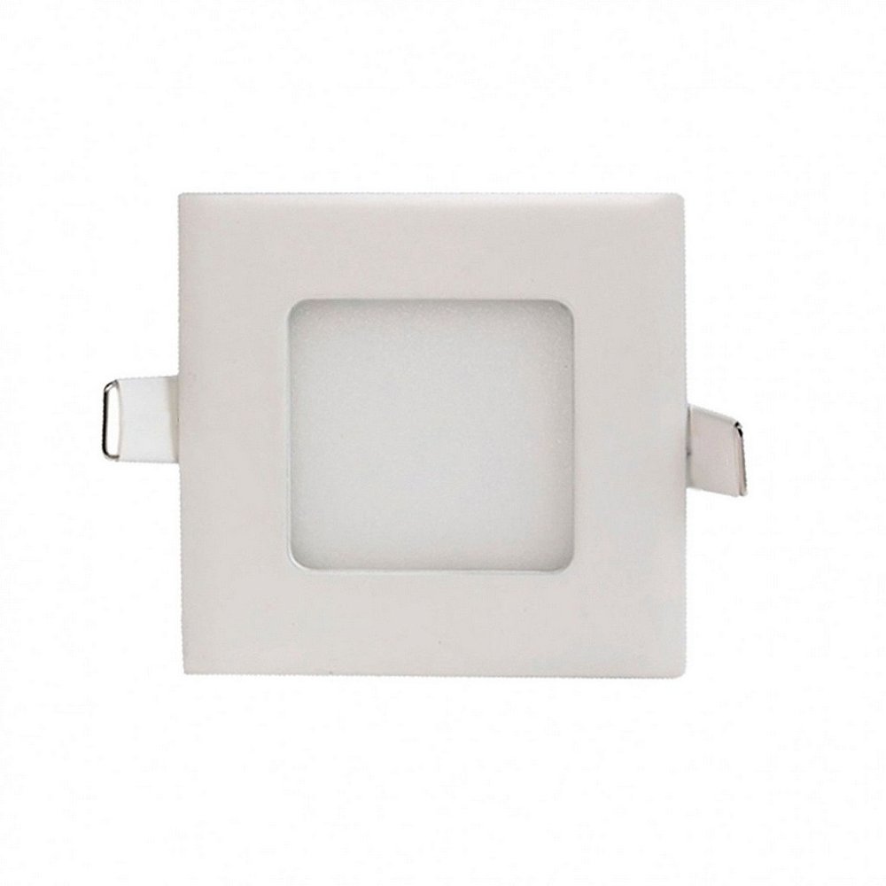 Plafon Led de Embutir 3w Quadrado 10x10 Branco Quente 3000K Sua Loja