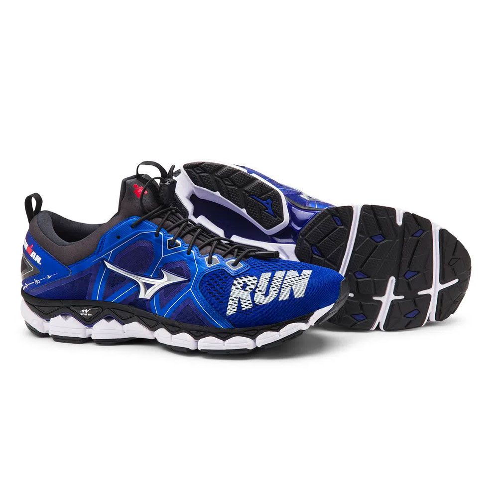 Tênis Mizuno Wave Sky 2 TRI IronMan Running Azul - Tontri Esportes