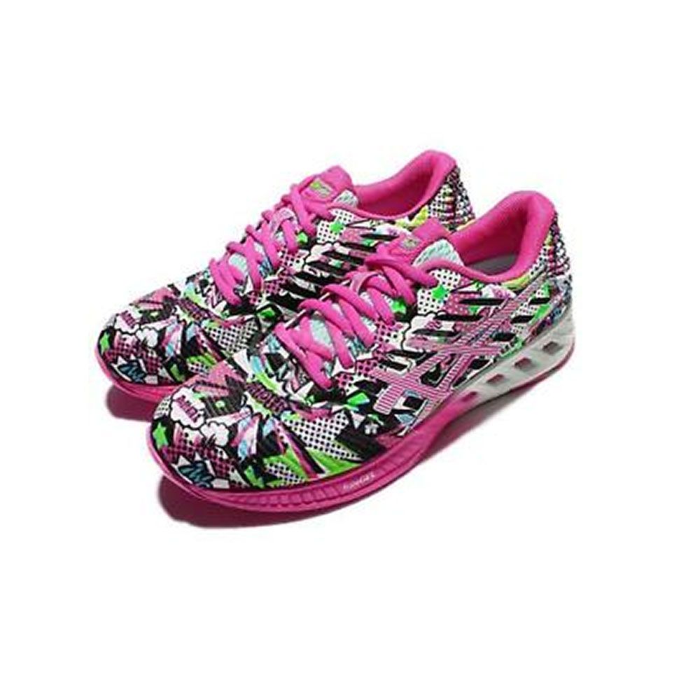tênis asics fuzex rush hot pink black white feminino