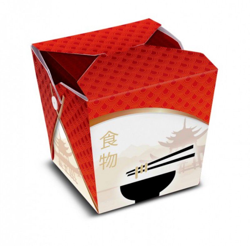 Embalagem Para Comida Chinesa Tipo Box 850ml Un Cheffe House