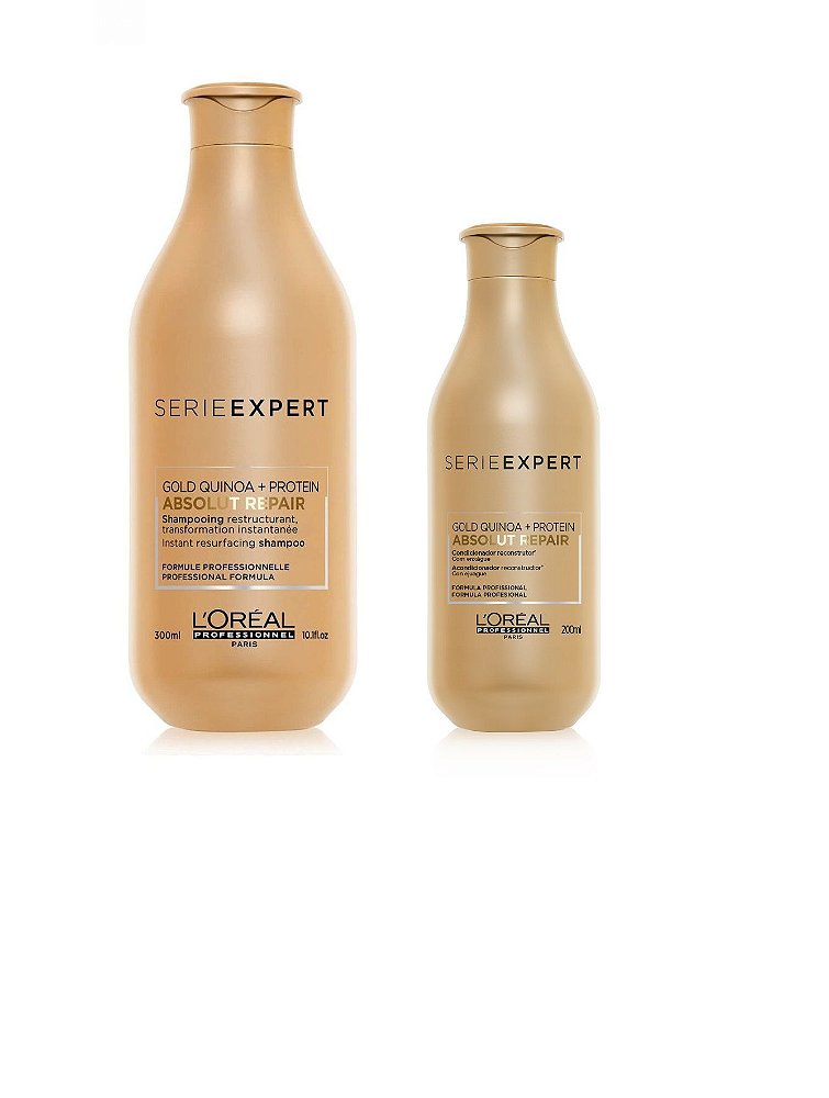 Kit Absolut Repair Gold Quinoa +Protein L'Oréal Professionnel - Shampoo  300ml + Condicionador 200ml - Loja de Cosméticos Online em Copacabana