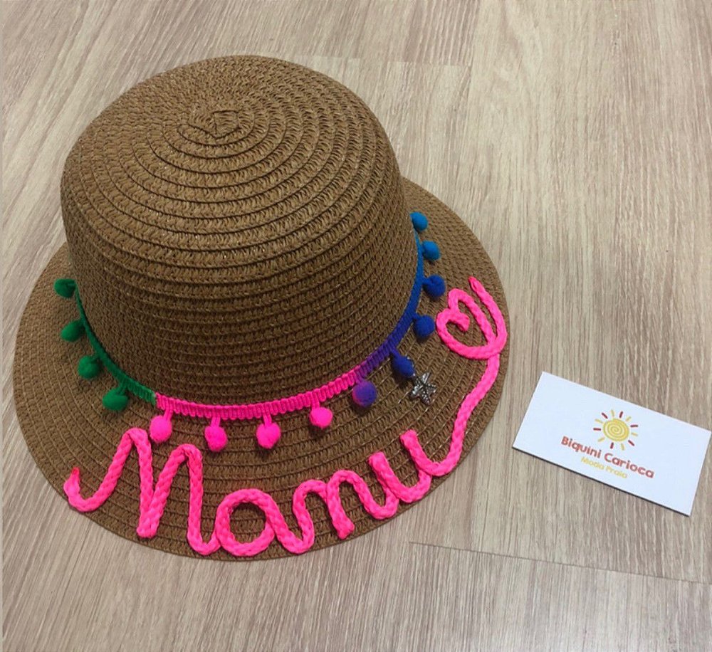 Chapéu de palha personalizado - Infantil - Biquíni Carioca