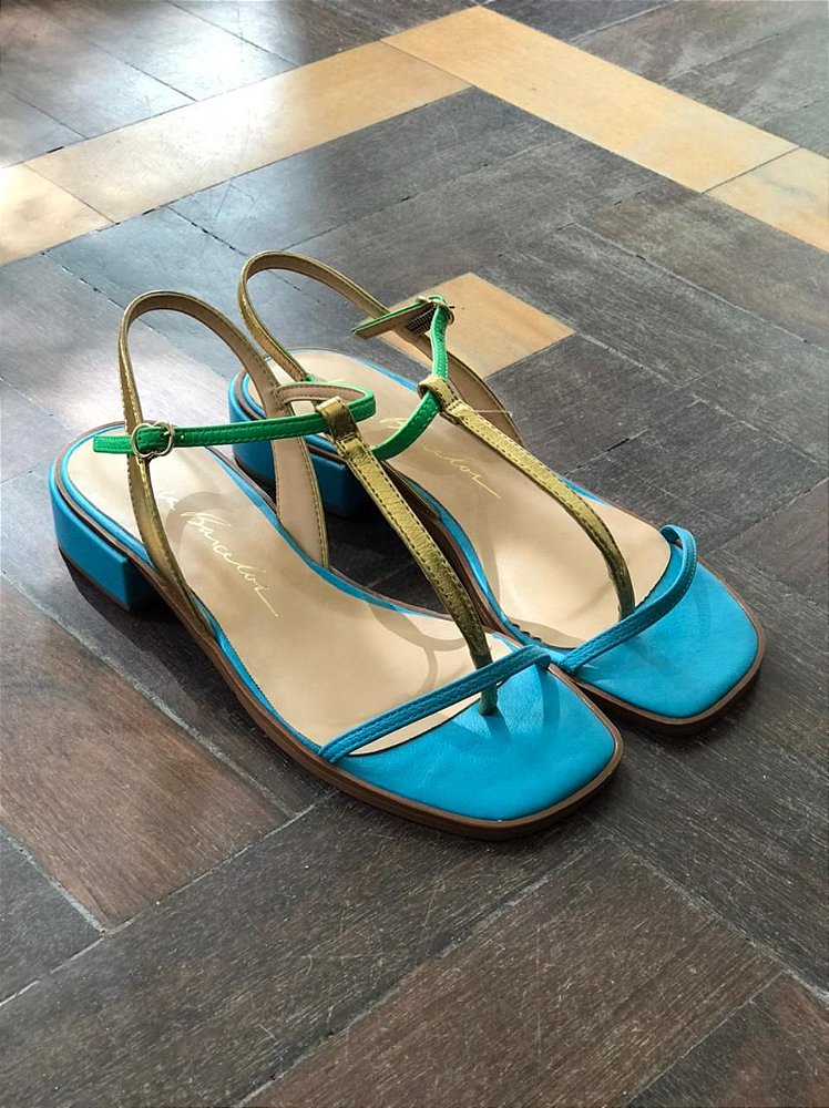 Sandália rasteira multicor luiza barcelos Clearance