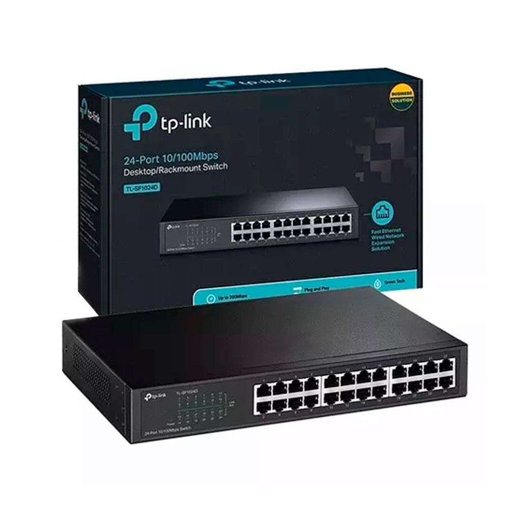 Switch 24 Portas Gigabit 10/100/1000 Tplink Tlsg1024d Hub Mgb brasil