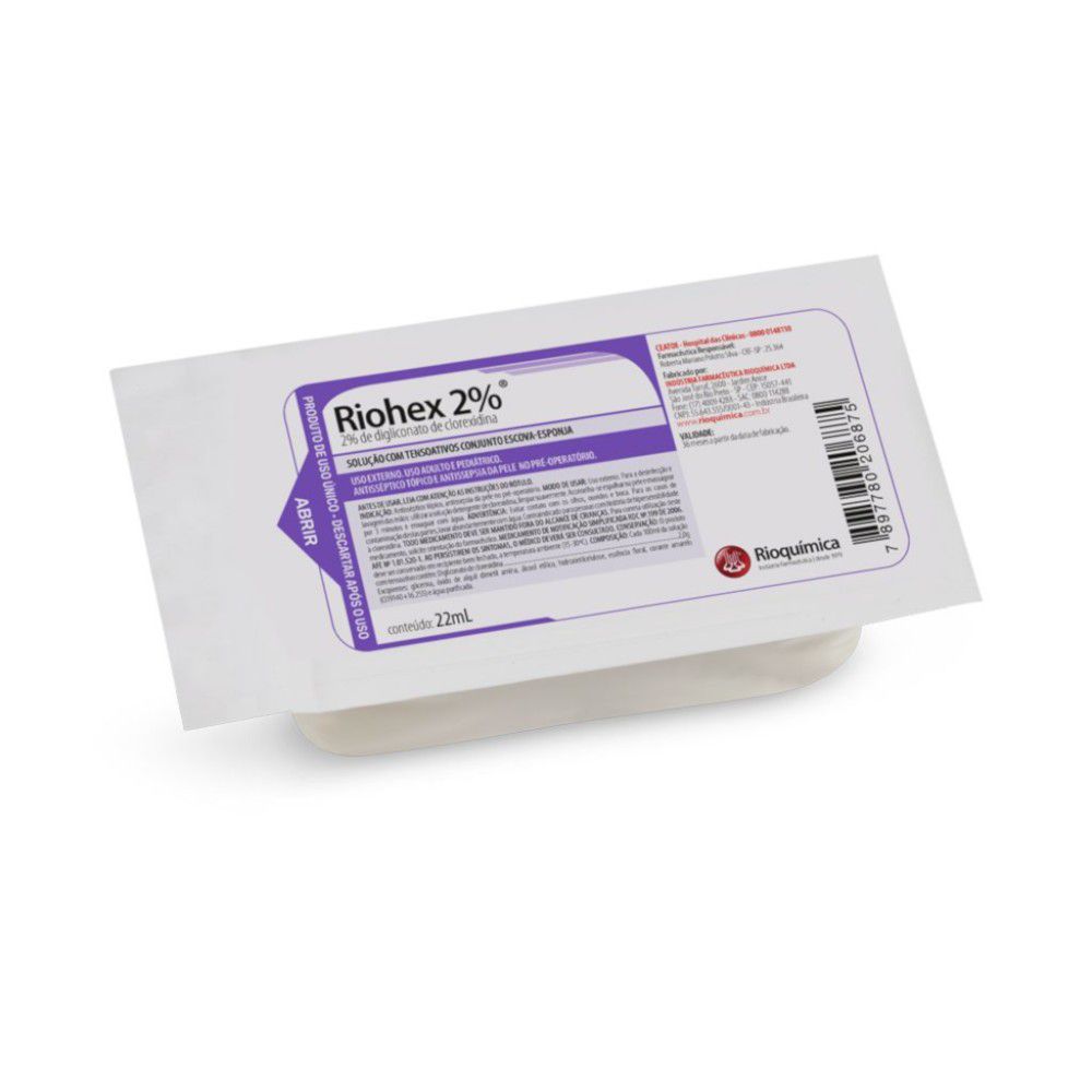 Escova C/ Clorexidina 2% Riohex Scrub - Rioquímica - Cirúrgica Salutar |  Produtos Hospitalares