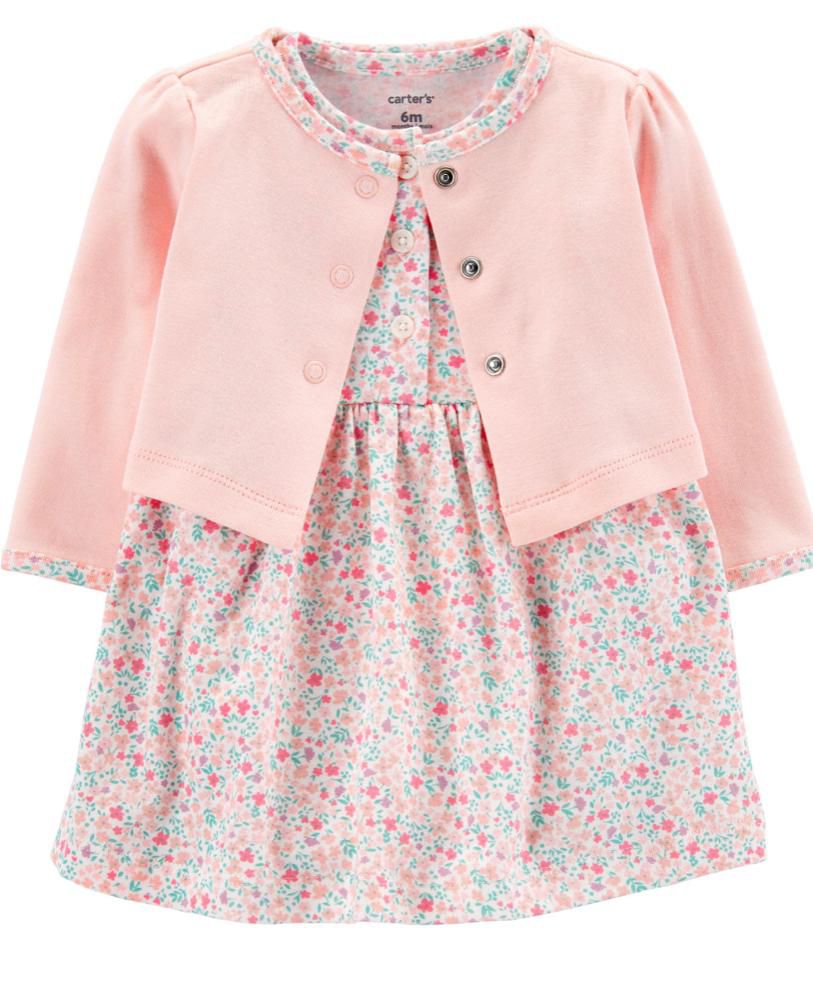 vestido justo com cardigan