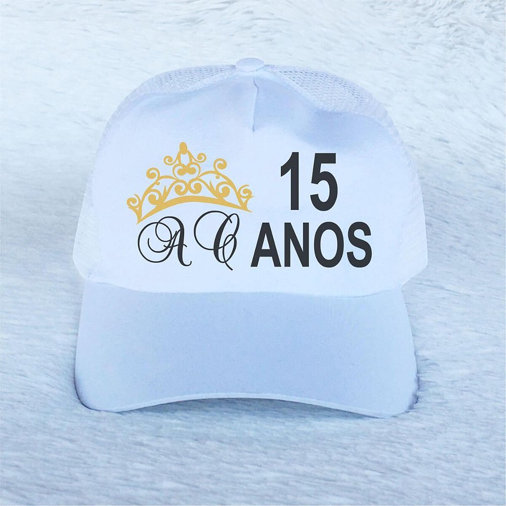 Boné personalizado pra festa de aniversário de 15 anos - Celebre os Sonhos  - Produtos Personalizados