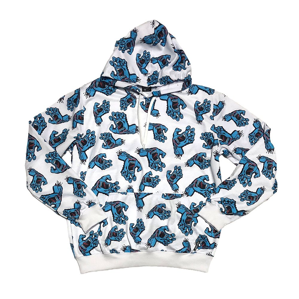 santa cruz hand splatter mens moletom com capuz