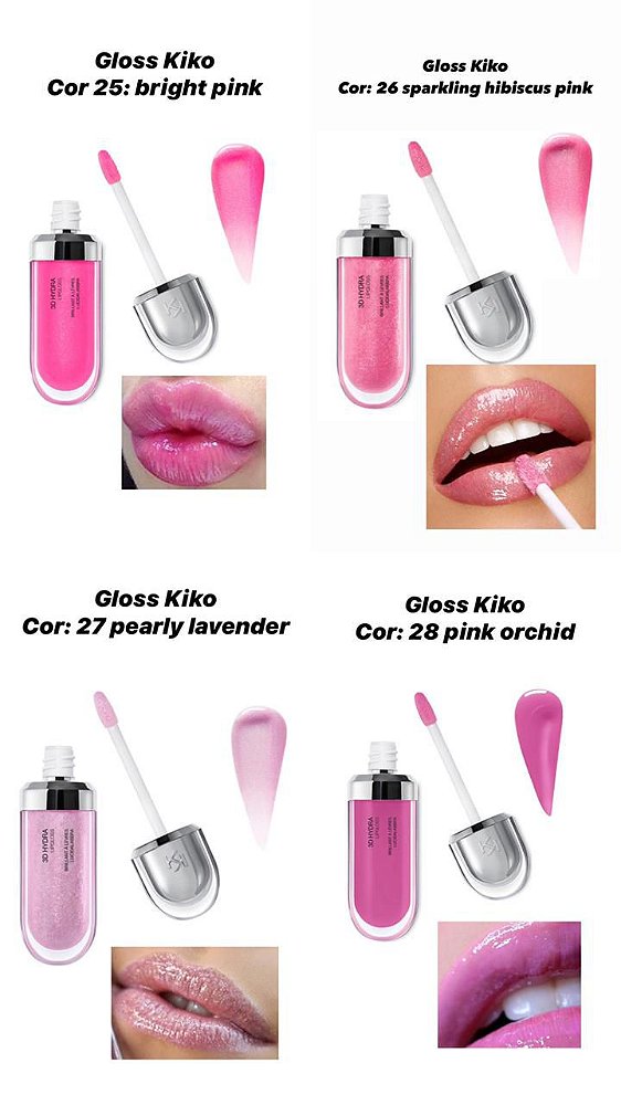 Gloss Kiko Milano - Cores - LE VANITTÉ