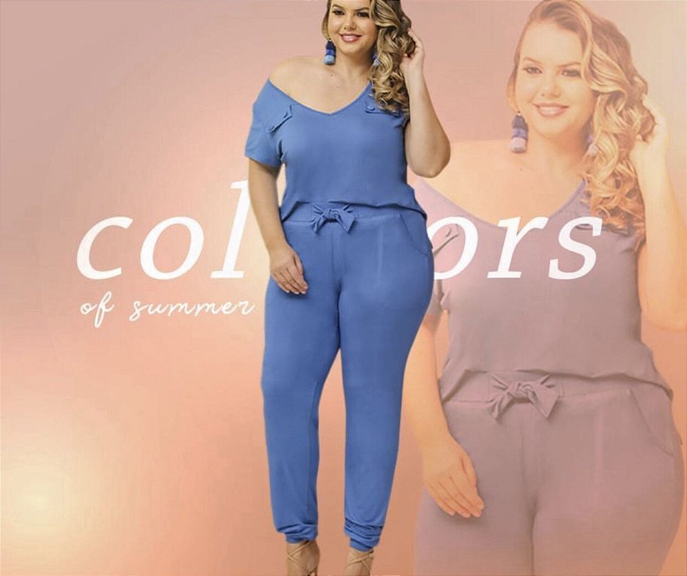 conjunto jogger plus size