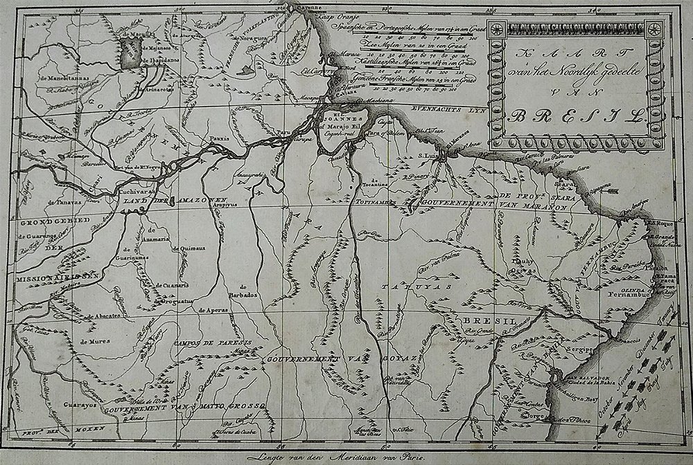 Mapa Antigo Norte Do Brasil Original De 1785 Lenach Artes Antiguidades And Decoração 0068