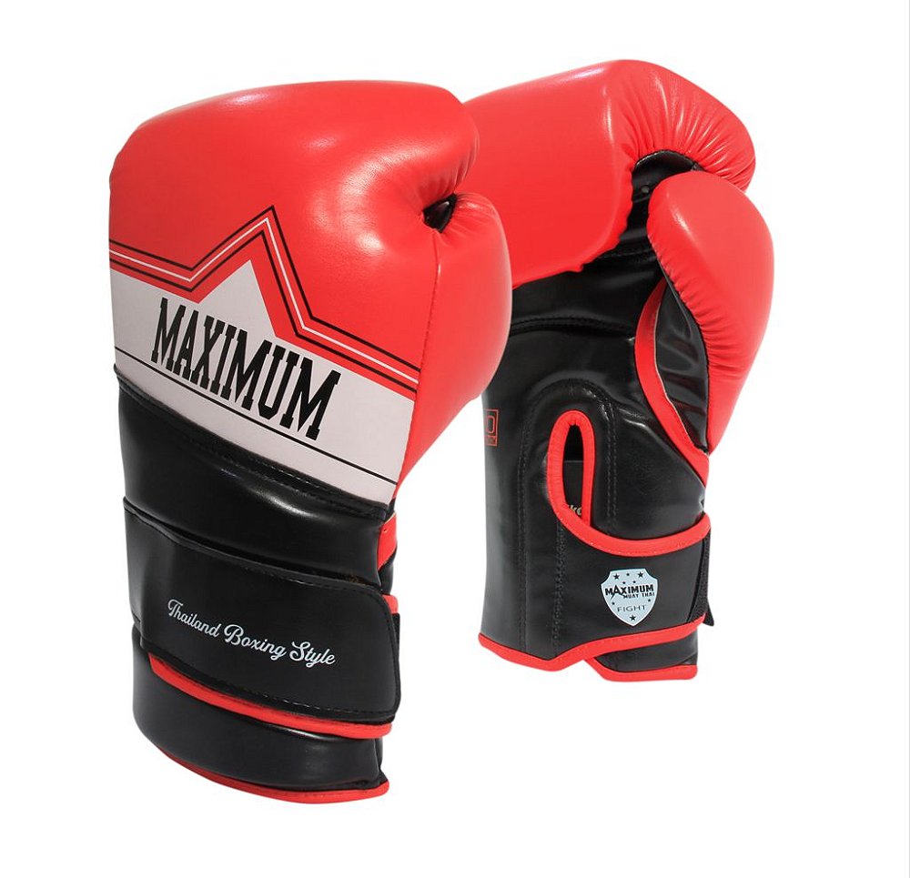 Luva de Boxe Maximum Comfort - Cor Vermelho - Checkmate Muaythai - as melhores  marcas de equipamentos para luta