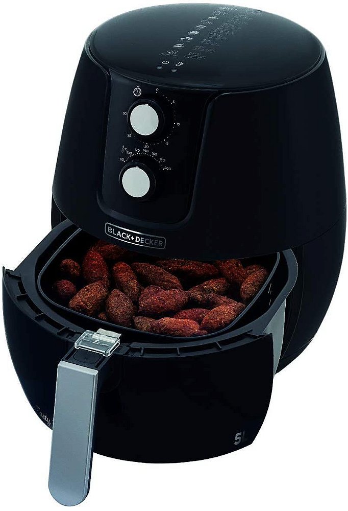 Fritadeira Air Fryer Elétrica Black Decker 5L AFM5BR 1400w 110v Bem