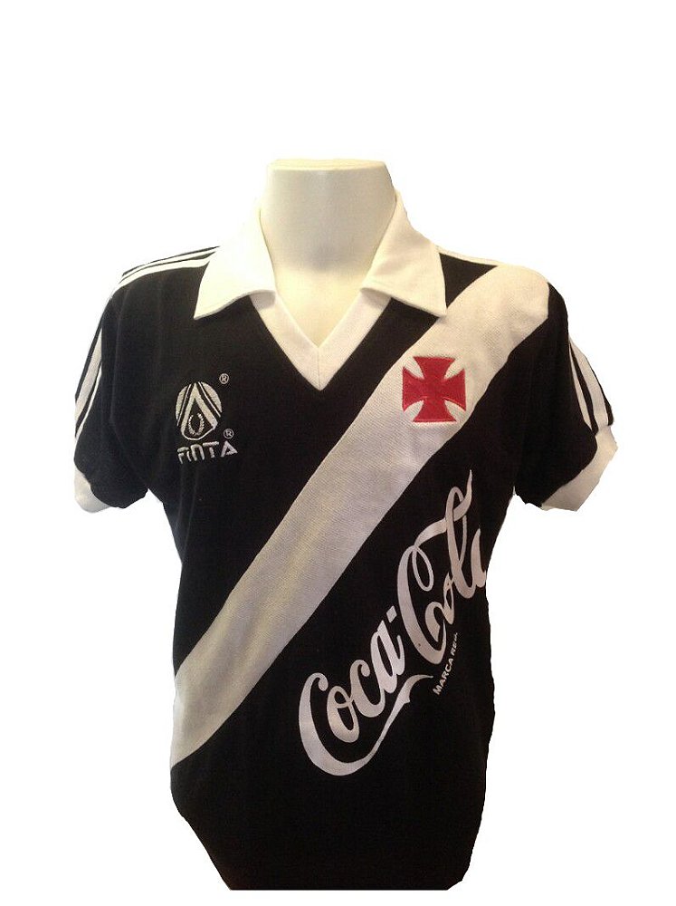 Camisa Retrô Vasco - 1989 Preta - Mister Barros Futebol Retrô