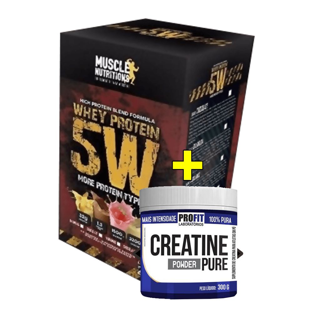 Whey Protein 5W (2Kg) + CREATINA (150g) GRÁTIS - Muscle Nutritions - Barato  Suplementos