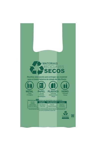 Sacola Biodegradável 48x55 Verde 500 unids - embalagens descartáveis em  geral , produtos limpeza e artigos festa e papelaria