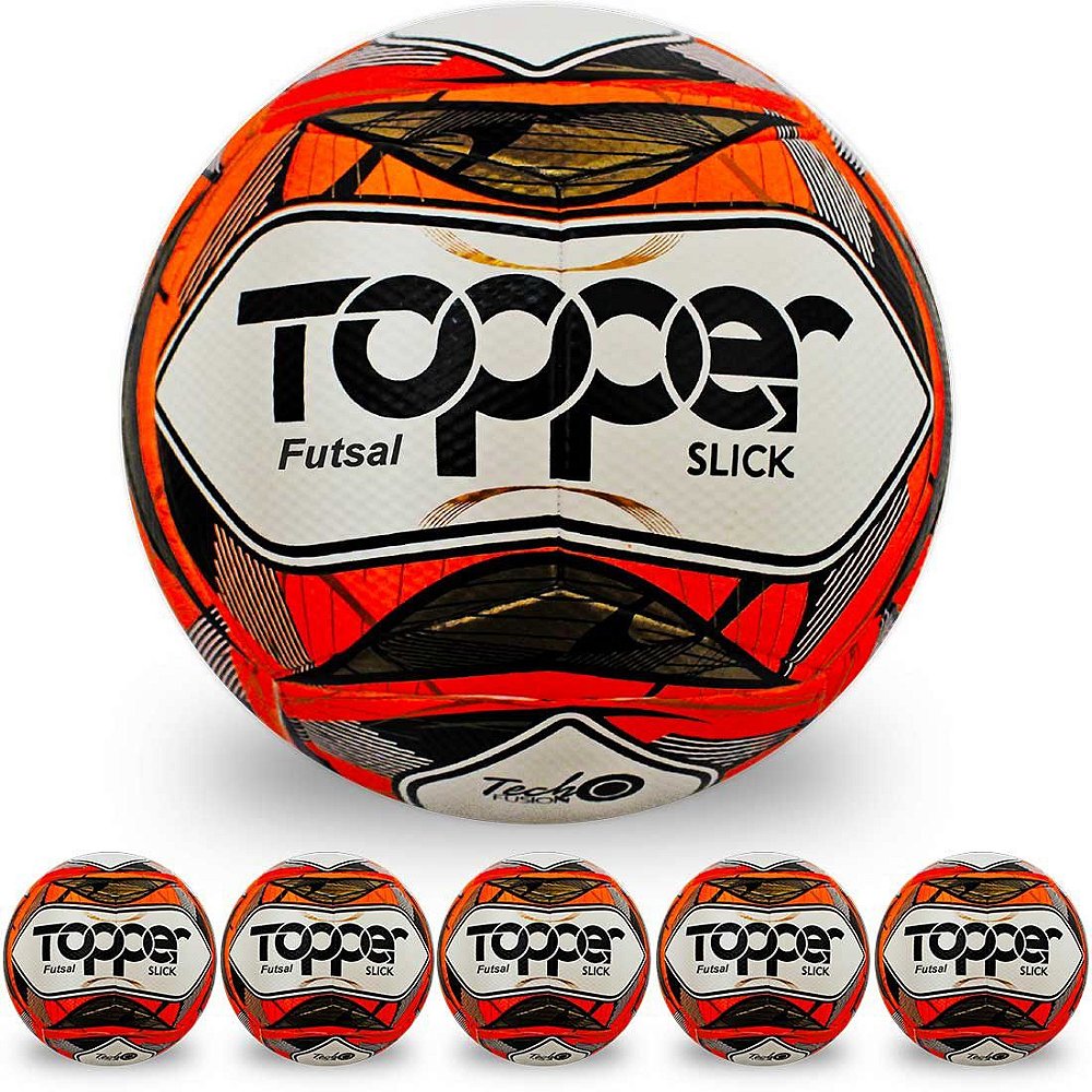 Pack com 6 Bolas de Futsal Topper Slick II - Mercadão Dos Esportes, loja de  materiais esportivos