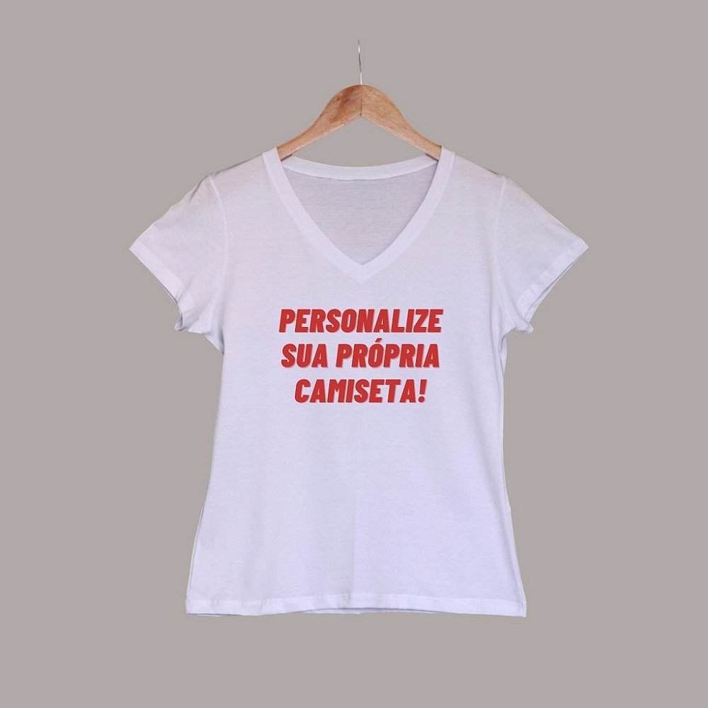 Camiseta gola v personalizada Clearance
