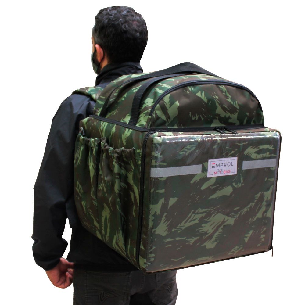 Mochila Bag Pizza Motoboy Camuflada Delivery L Laminada Emprol Motobag Mochilas Bags Para