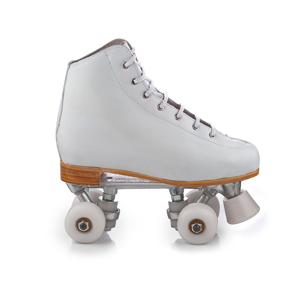 Patins Quad, Profissional Básico, 4 Rodas, Clássico Branco Com Rodas C ...