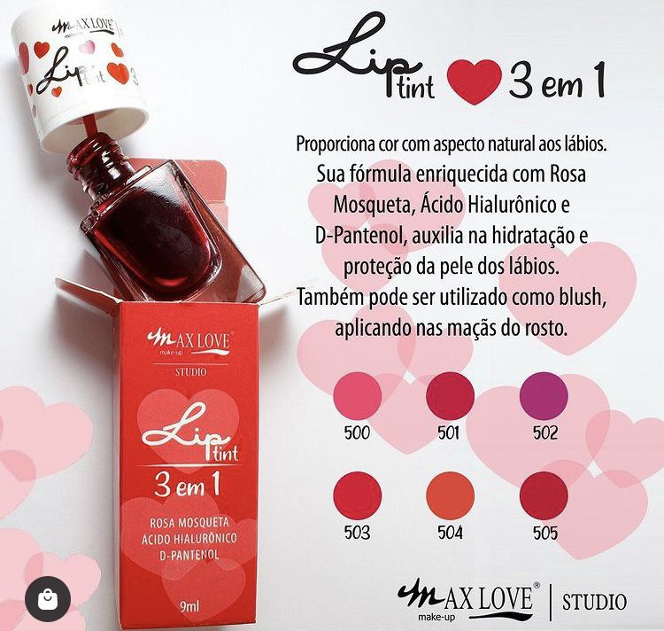 Lip Tint 3 em 1 - Max Love - RR MAKES - LOJA VIRTUAL