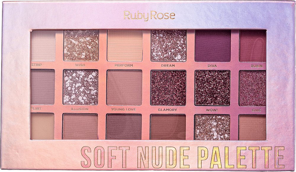 Paleta Soft Nude Feels - Ruby Rose HB1045 | | Tudo de 