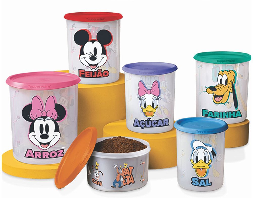Tupperware Kit Instantâneas Disney 6 Pecas Loja Chefe Tupperware