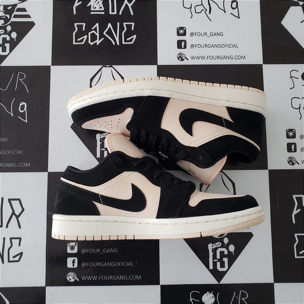 TÃªnis Nike Jordan 1 Low - Black Guava Ice - Four Gang