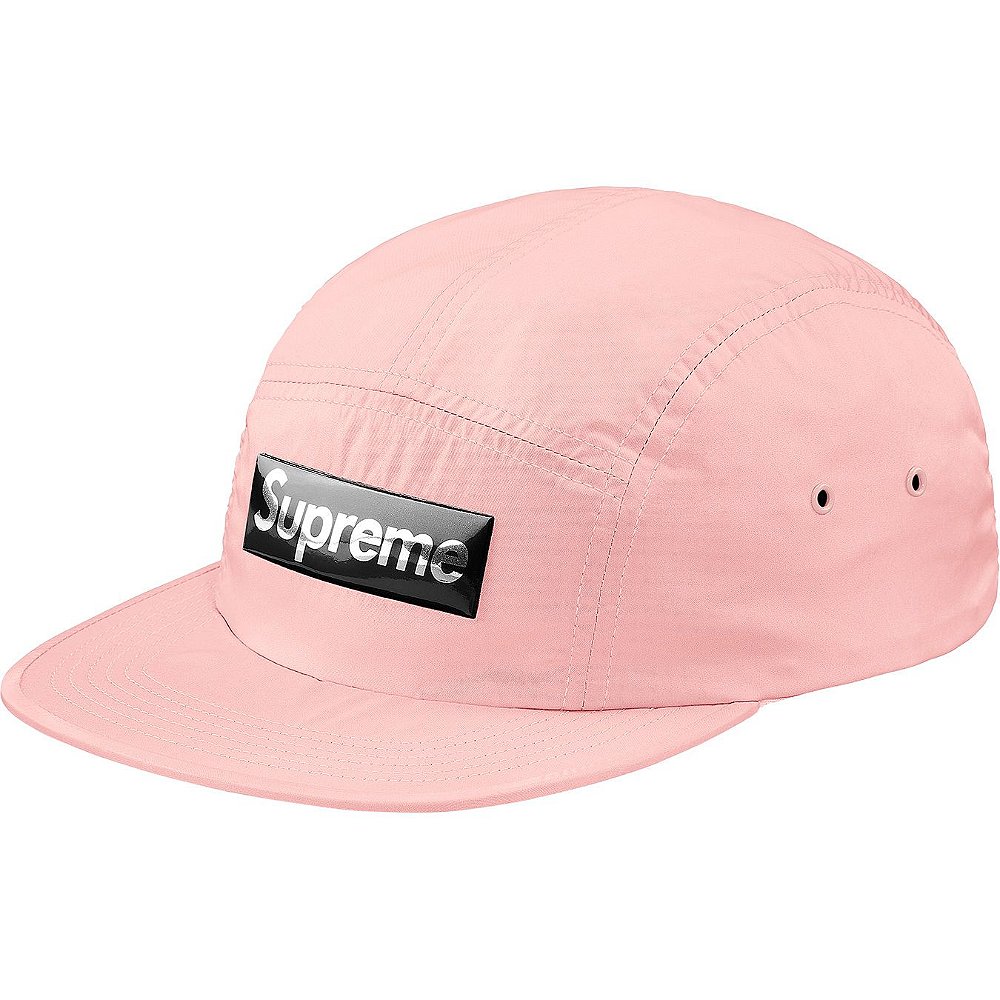 Supreme liquid metal logo camp cap cheap