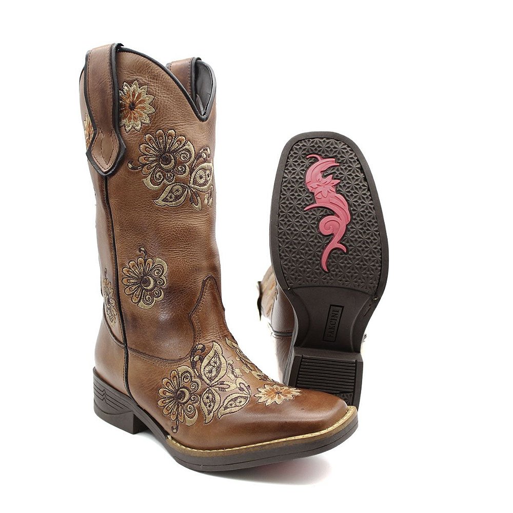 botas country feminina bico quadrado
